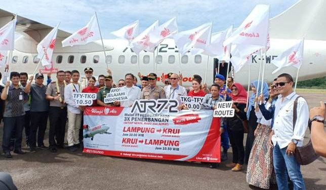 Wings Air Resmikan Rute Tanjung Karang ke Krui