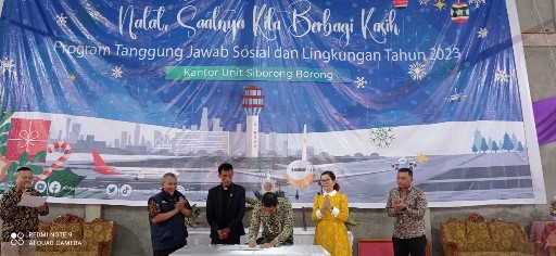 Di Sumut, AirNav Indonesia berbagi ke Masyarakat di sekitar Bandara Silangit Sumut-
