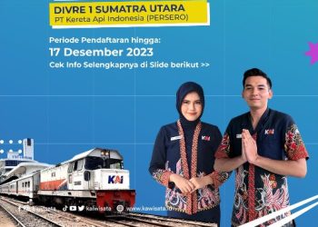 KAI Wisata Membuka Lowongan Kerja Wilayah Kerja Divre 1 Medan Sumatera Utara
