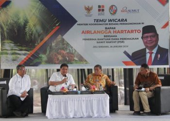 Realisasi Dana PSR Masih Rp1,5 Triliun, Airlangga Dengarkan Kendala Petani di Deliserdang