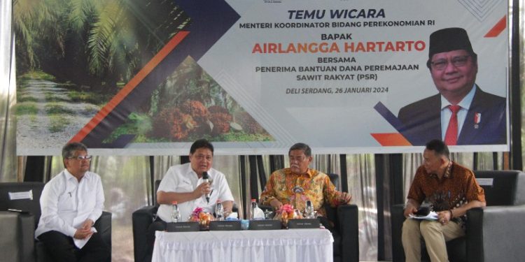 Realisasi Dana PSR Masih Rp1,5 Triliun, Airlangga Dengarkan Kendala Petani di Deliserdang