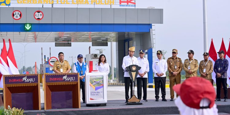 Presiden Jokowi Resmikan Jalan TOL INDRAPURA – LIMA PULUH DAN TEBING TINGGI – INDRAPURA