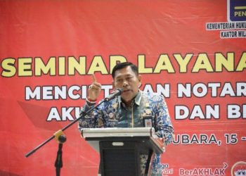 KaKanwil Kementerian Hukum dan HAM Sumut buka Seminar Layanan Kenotariatan di Batubara