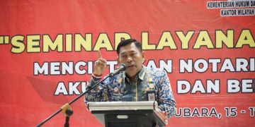 KaKanwil Kementerian Hukum dan HAM Sumut buka Seminar Layanan Kenotariatan di Batubara