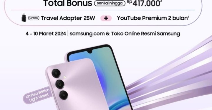 Galaxy A05s Light Violet Bikin OOTD Memukau