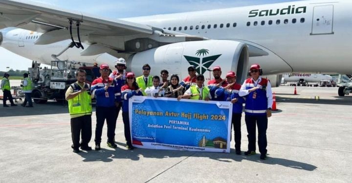 Pertamina Patra Niaga Regional Sumbagut Distribusikan 30.813 KL Avtur Di Penerbangan Haji 2024