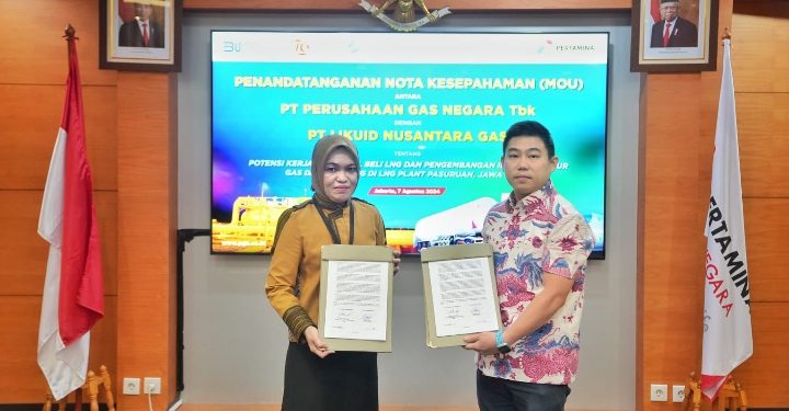 PGN – Likuid Nusantara Gas Tandatangani MOU Kerja Sama LNG di Jawa Timur