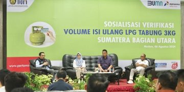 Pertamina Patra Niaga Regional Sumbagut – Direktorat Jenderal Migas ESDM Gelar Sosialisasi Verifikasi Volume Isi Ulang LPG 3 KG