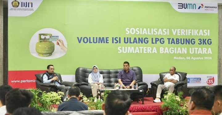 Pertamina Patra Niaga Regional Sumbagut – Direktorat Jenderal Migas ESDM Gelar Sosialisasi Verifikasi Volume Isi Ulang LPG 3 KG