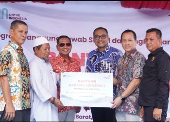 Telkom Regional 1 Perkuat Akses Air Bersih Warga Desa Perlis Langkat Sumut