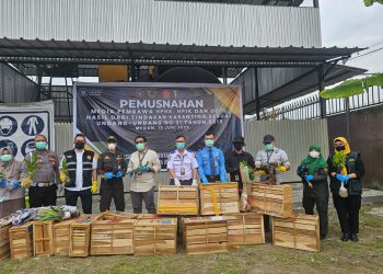 Karantina Sumut Musnahkan Ratusan Komoditas Ilegal Hasil Operasi Gabungan