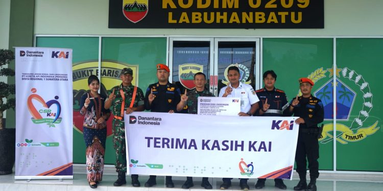 KAI Divre I Sumut Salurkan Bantuan Tanggung Jawab Sosial dan Lingkungan Senilai Rp267 Juta