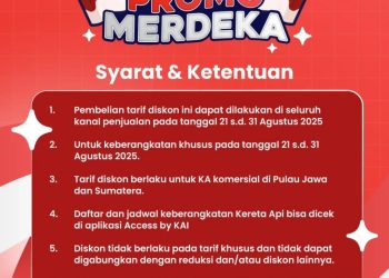 KAI Dire I Sumut Perpanjang Promo Merdeka Hingga Akhir Agustus 2025