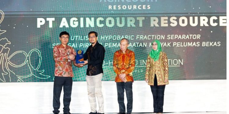 Agincourt Resources Raih EPSA 2025 Dengan Inovasi Daur Ulang Mandiri Oli Bekas