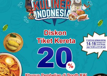 Meriahkan Jelajah Kuliner Indonesia 2025, KAI Sumut Hadirkan Diskon 20 Persen untuk Tiket Kereta Eksekutif Jawa–Sumatera