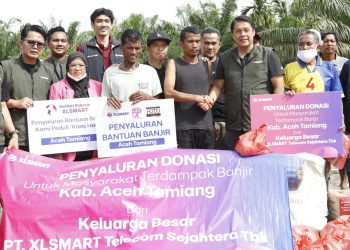FJPI Sumut dan XLSMART Salurkan Bantuan ke Aceh Tamiang