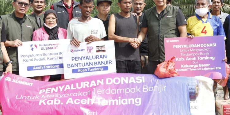 FJPI Sumut dan XLSMART Salurkan Bantuan ke Aceh Tamiang