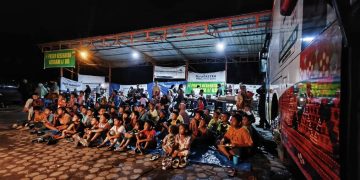 Pemprov Sumut Hibur Relawan dan Masyarakat Tapanuli Selatan Korban Bencana Dengan Nonton Bareng Film Agak Laen
