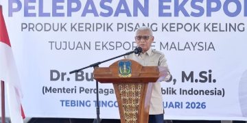 Wakil Gubernur Sumut dan Menteri Perdagangan Lepas Ekspor 9 Ton Pisang Kepok Keling ke Malaysia