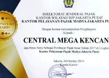 Central Mega Kencana Pertegas Good Governance sebagai Fondasi Utama Bisnis Perhiasan Berintegritas, Raih Tax Payers Award Pelayanan Pajak