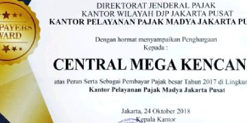 Central Mega Kencana Pertegas Good Governance sebagai Fondasi Utama Bisnis Perhiasan Berintegritas, Raih Tax Payers Award Pelayanan Pajak