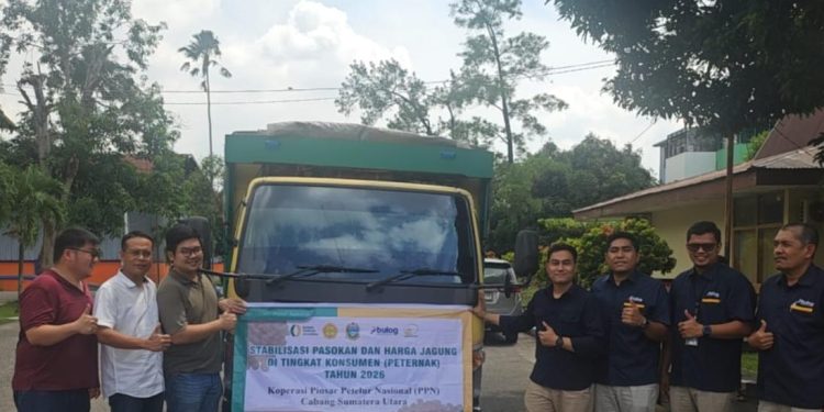 BULOG Sumut Mulai Salurkan 66 Ton Jagung Program Stabilisasi Pasokan dan Harga Pangan Untuk 6 Peternak