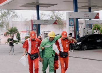 Pertamina Patra Niaga Regional Sumbagut Beri Simulasi Penanggulangan Keadaan Darurat SPBU di Aceh Besar Untuk Tingkatkan Kesiapsiagaan Tanggap Darurat