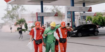 Pertamina Patra Niaga Regional Sumbagut Beri Simulasi Penanggulangan Keadaan Darurat SPBU di Aceh Besar Untuk Tingkatkan Kesiapsiagaan Tanggap Darurat