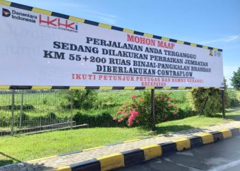 Hutama Karya Lakukan Pemeliharaan Oprit Jembatan Batang Serangan, Hutama Karya Uji Coba Contraflow di KM 55 Tol Binjai–Langsa