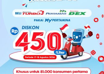 Semarak Merdeka , MyPertamina, Pertamina Patra Niaga Regional Sumbagut Hadirkan Diskon Rp450 per Liter