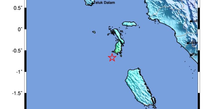 Gempa M 6.1 Guncang Perairan Nias Selatan Sumut, Tidak Berpotensi Tsunami