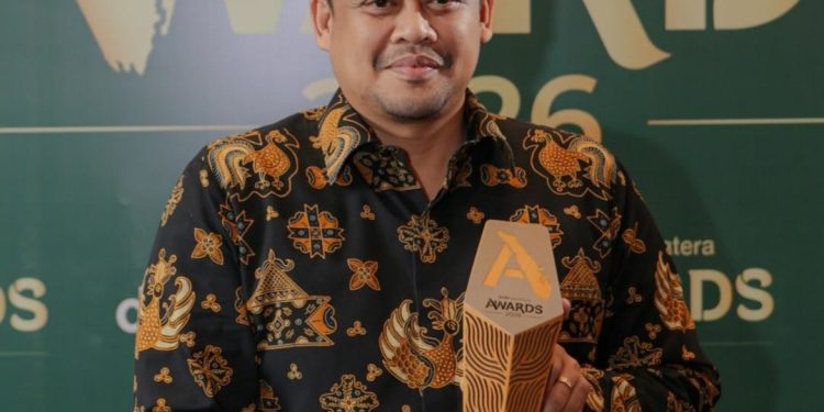 Pemprov Sumut Raih Anugerah Program Inovasi Pembangunan Terpuji Kategori Percepatan Layanan Dasar dan Pemerataan Pembangunan Daerah.