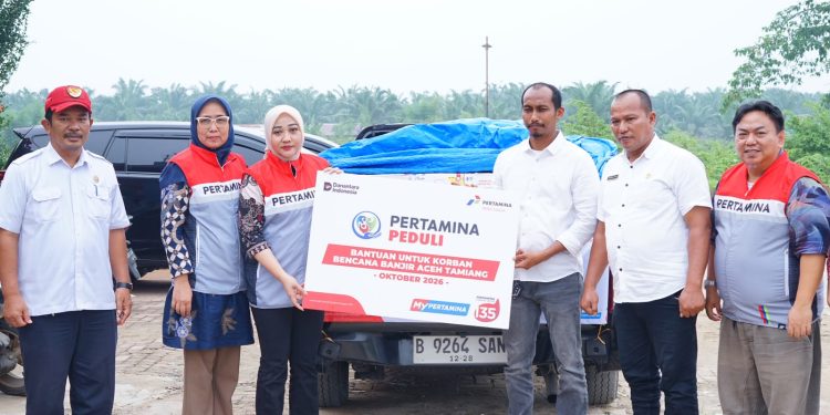 Pertamina Patra Niaga Regional Sumbagut Tanggap Darurat Bencana, Salurkan Bantuan Masyarakat Terdampak Bencana Banjir di Aceh Tamiang